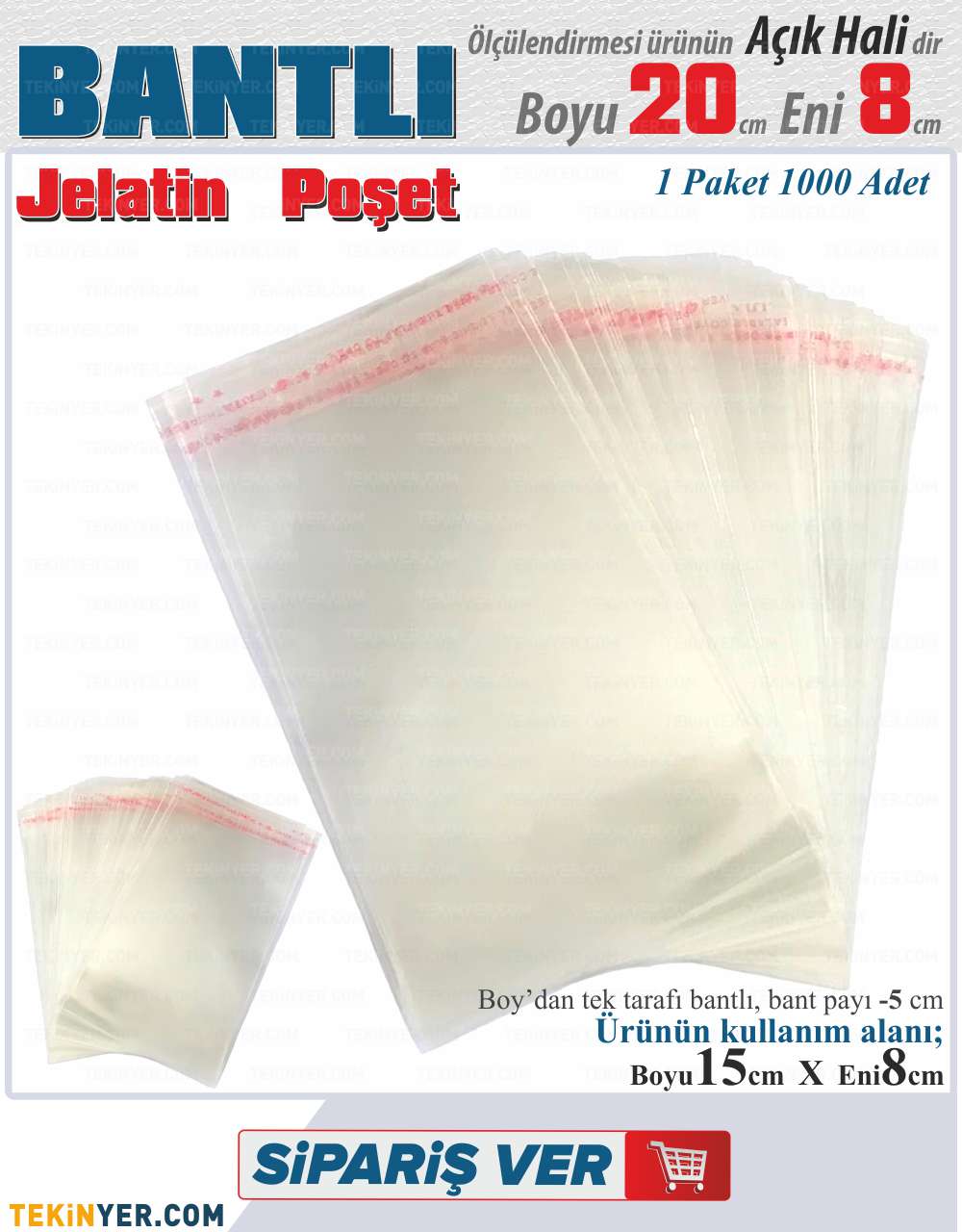 8x20 Bantlı Jelatin