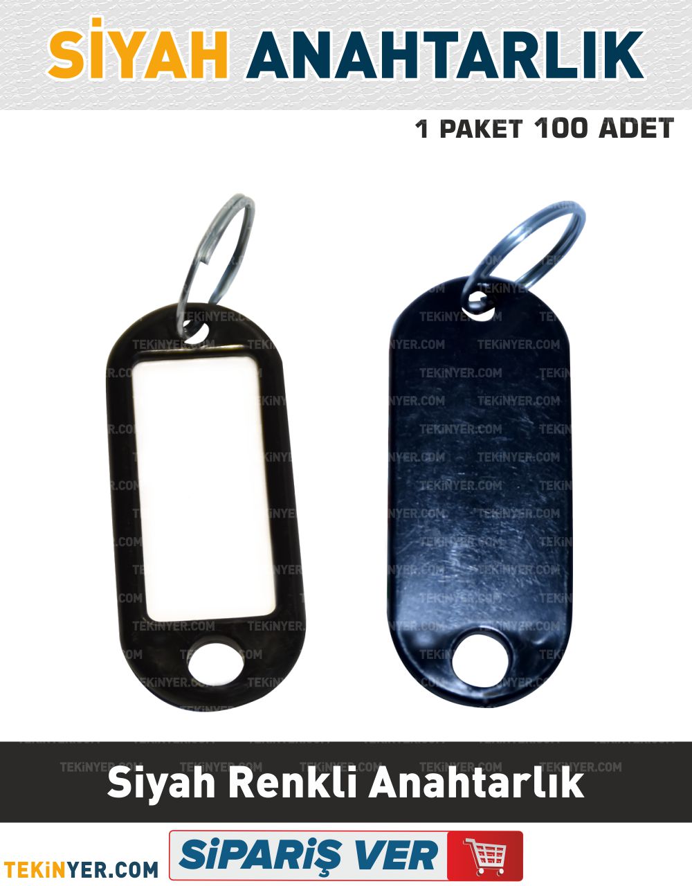 Siyah Plastik Anahtarlık