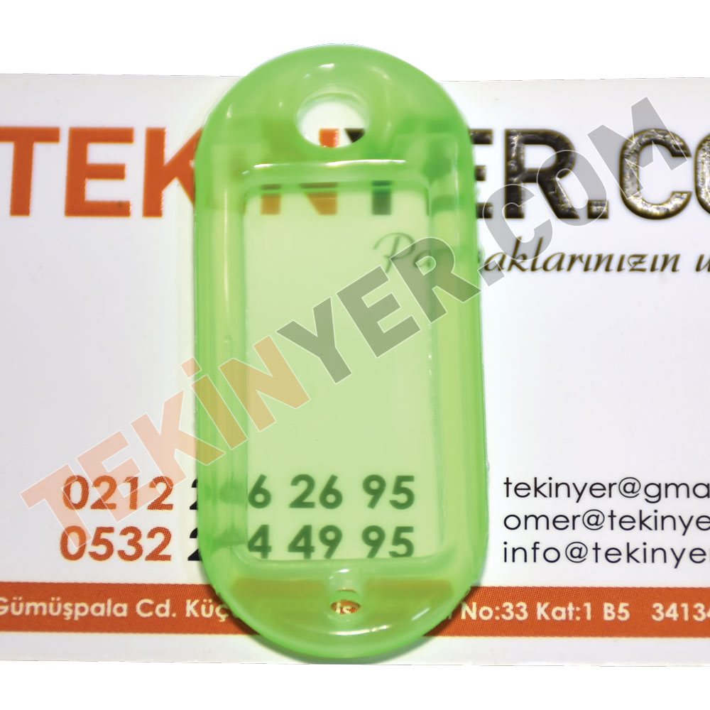 Şeffaf Plastik Anahtarlık